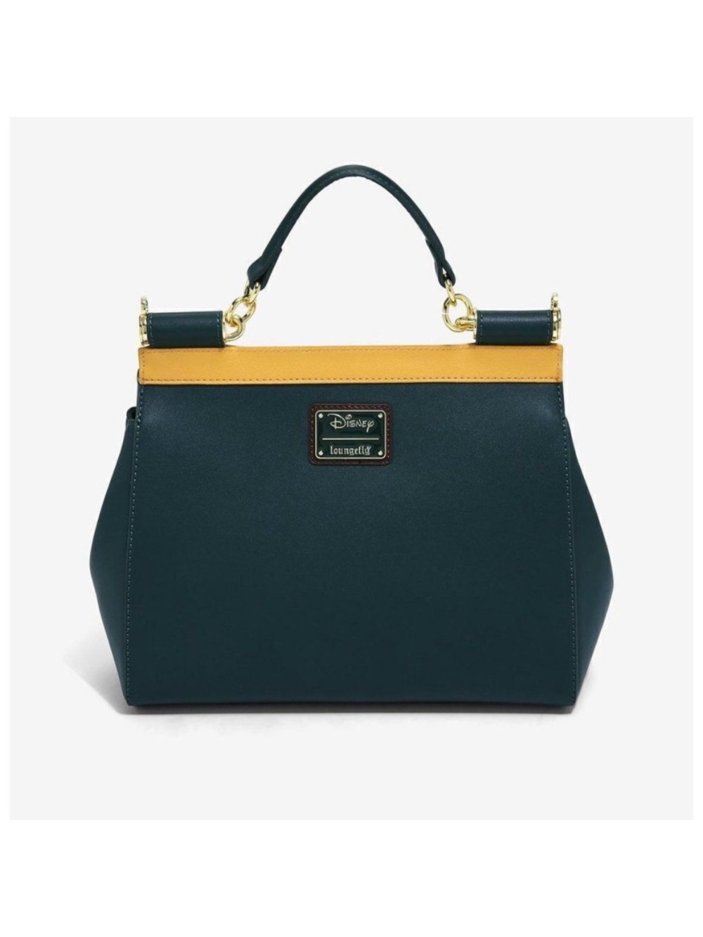 RARE Loungefly Dark Teal BAMBI Forest Top-Handle Satchel with GOLF Trim - Picture 3 of 4
